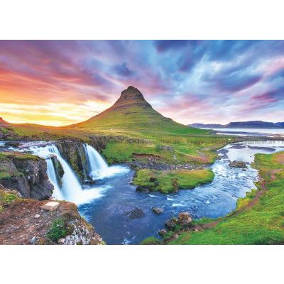 Bild av Kirkjufell vattenfallet , Island, 1000 bitar