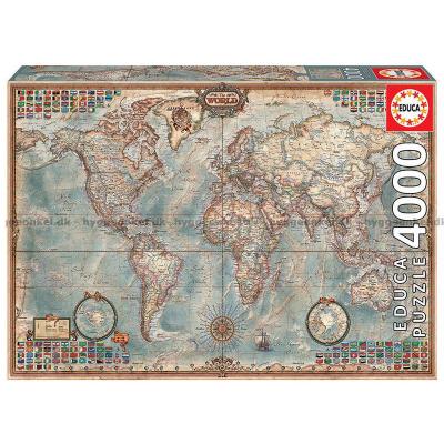 Zigic: Politisk världskarta, 4000 bitar