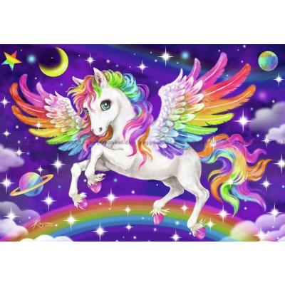 Bild av Enhörning och Pegasus, 2x24 bitar