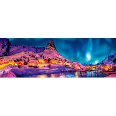 Bild av Norge: Norrsken över Lofoten - Panorama, 1000 bitar