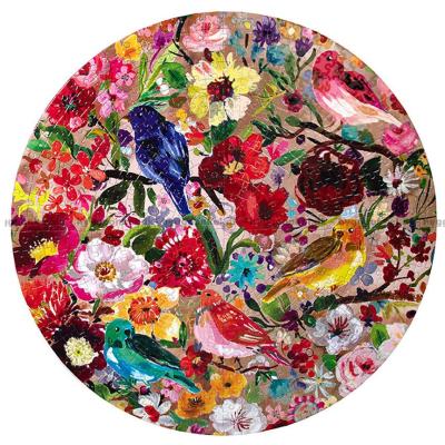 Bild av Lewis: Fåglar och blommor - Runt pussel, 500 bitar