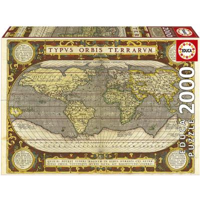Karta över världen, 2000 bitar