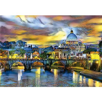 Bild av Gavidia: Peterskyrkan och Sant'Angelo Bron, Rom, 1500 bitar