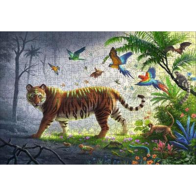 Bild av Tiger - Träpussel, 500 bitar