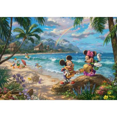 Bild av Disney: Kinkade - Musse och Mimmi Pigg i Hawaii, 1000 bitar