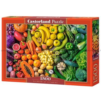 Grönsaker i regnbågens färger, 1500 bitar