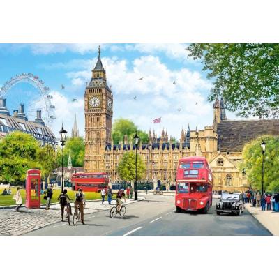 Bild av London på morgonen, 1000 bitar