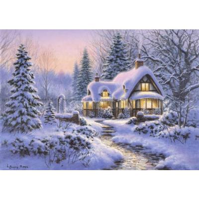 Bild av Det snöiga huset, 500 bitar