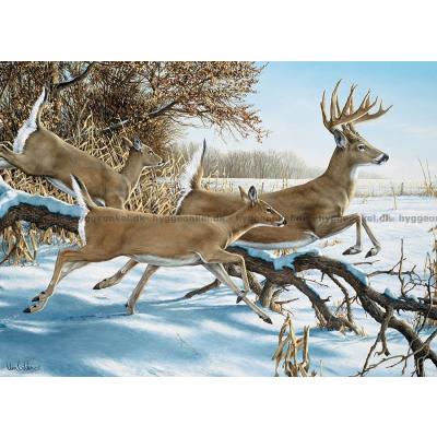 Bild av Hjortarna i snön, 1000 bitar