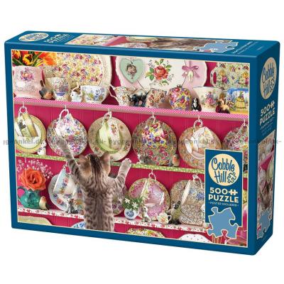 Katt och tekoppar, 500 bitar