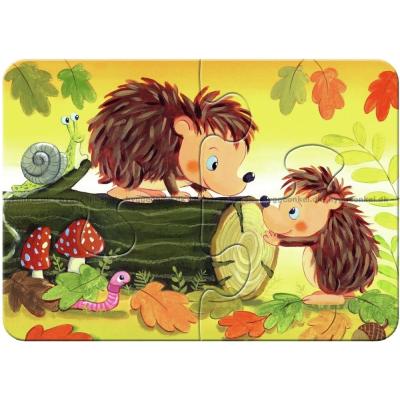 Bild av Djur i skogen, 4 i 1, 2 bitar