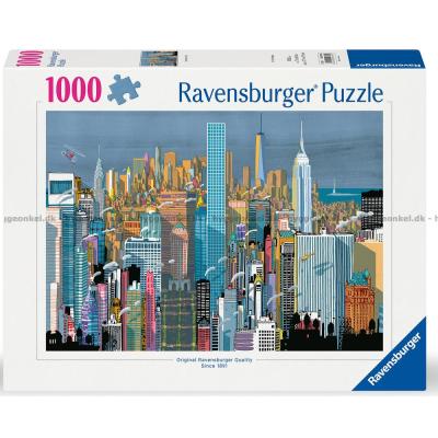 En titt på New York, 1000 bitar