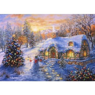 Bild av Boehme: Lusthuset vid juletid, 2000 bitar