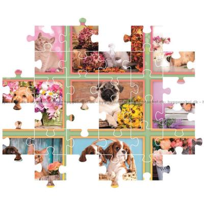 Bild av Hundar och katter - Collage, 180 bitar