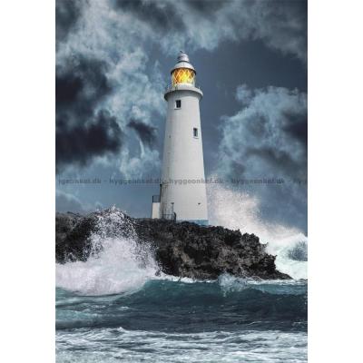 Bild av Storm vid fyren, 1000 bitar