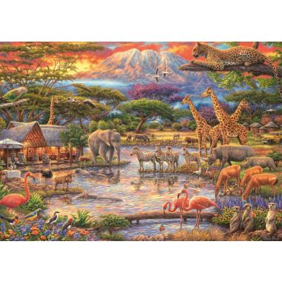 Bild av Pinson: Djuren vid Kilimanjaro, 500 bitar