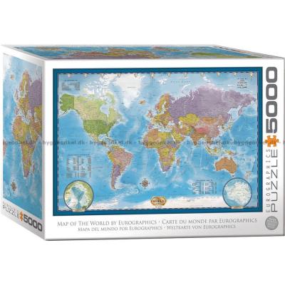 Världskarta, 5000 bitar