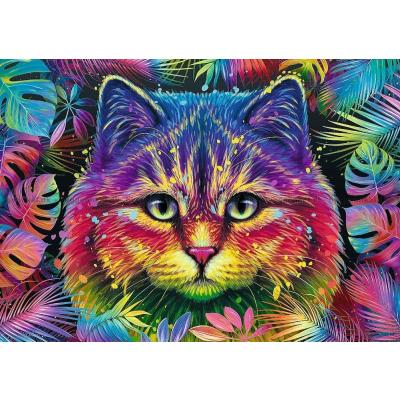 Bild av Färgglad katt, 500 bitar