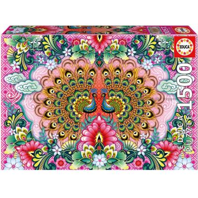 Spegling: Påfåglar, 1500 bitar