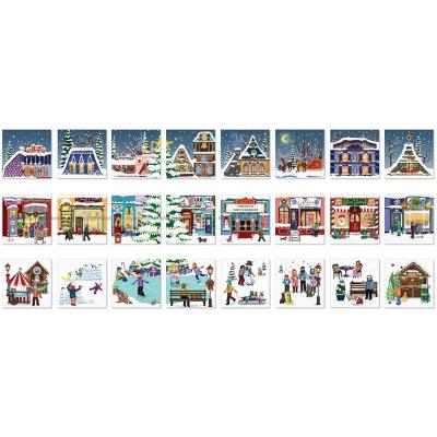 Bild av Julkalender: Byn i juletid, 24x50 bitar