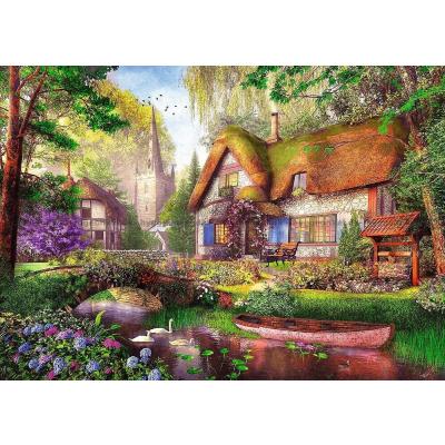 Bild av Davison: Stenhuset vid sjön, 1000 bitar