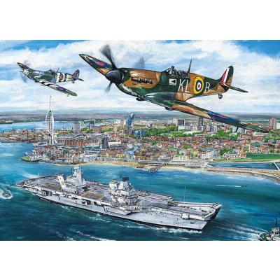 Bild av D-Dag i Portsmouth, England, 1000 bitar