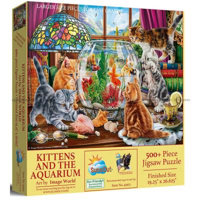 Katterna tittar på fiskar, 500 bitar