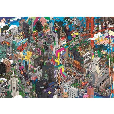 Bild av eBoy: Pixorama - San Francisco, 1000 bitar