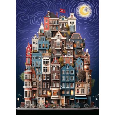 Bild av Stadsbilden: Amsterdam, 1000 bitar