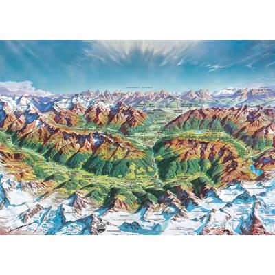 Bild av Karta över Alperna, 2000 bitar