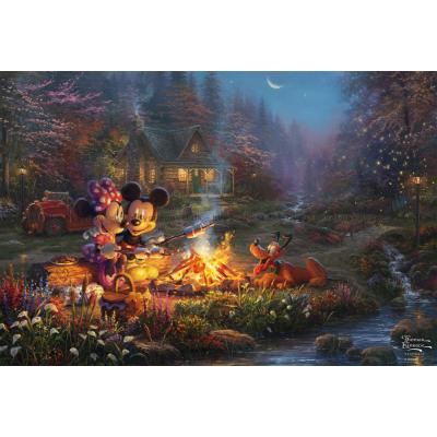Bild av Disney: Kinkade - Musse och Mimmi Pig vid elden, 200 bitar