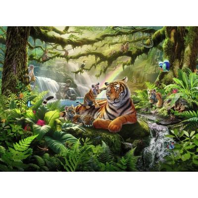 Bild av Tigerfamiljen slappnar av, 300 bitar