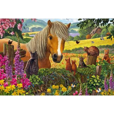 Bild av Katterna besöker hästen, 150 bitar