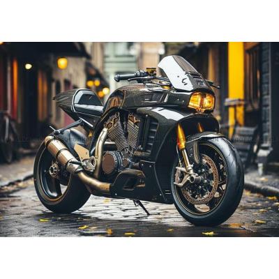 Bild av Motorcykeln på gatan, 500 bitar