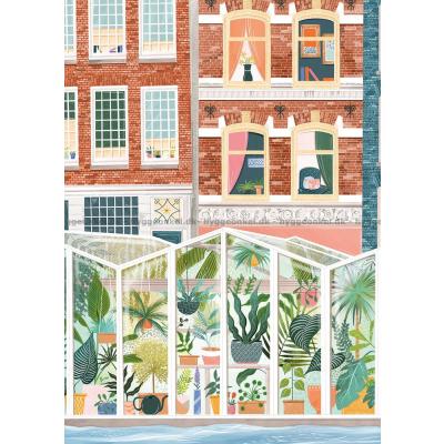Bild av Blomstermarknad i Amsterdam, 1000 bitar