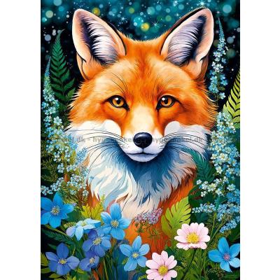 Bild av Skogens vokter i blomstenes skjær, 1000 bitar