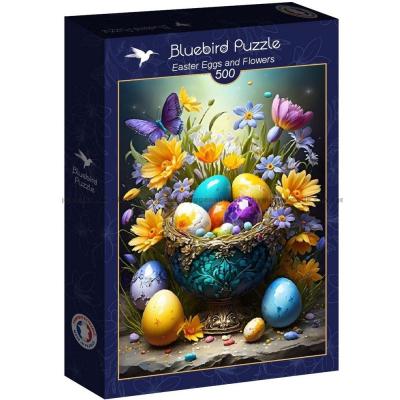 Påskägg och blommor, 500 bitar