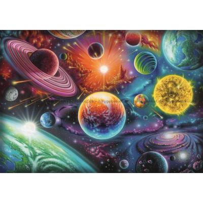 Bild av Följ med på resa i galaxen, 1000 bitar