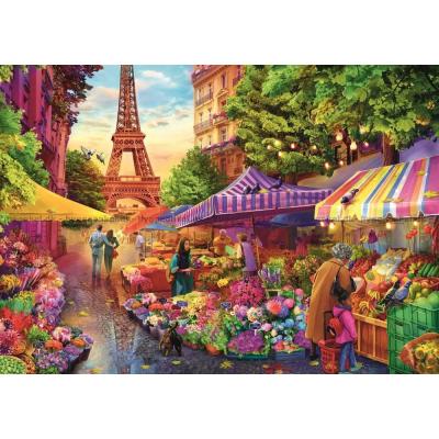 Bild av Marknadsdag i hjärtat av Paris, 1000 bitar