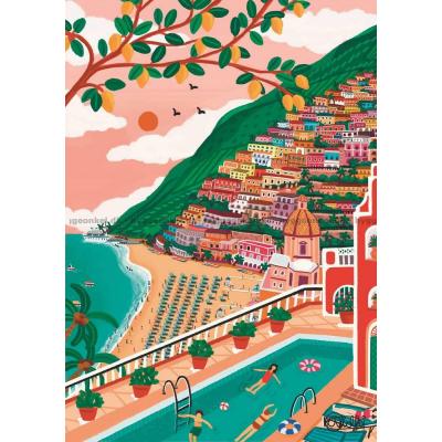 Bild av Färgstarka platser: Positano - Italien, 1000 bitar