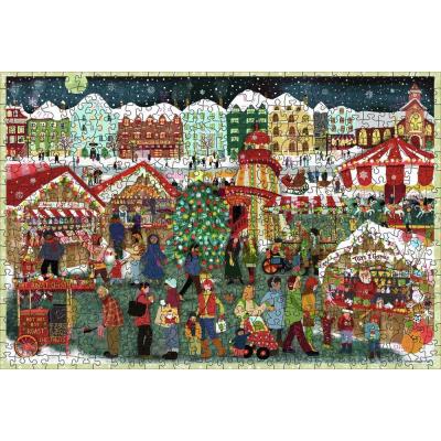 Bild av Den mysiga julmarknaden - Träpussel, 500 bitar