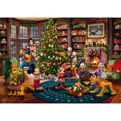 Bild av Disney: Kinkade - Musse och Mimmi Pigg pyntar julgranen, 1000 bitar