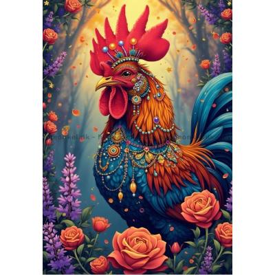 Tuppens juvelprakt i solljus, 1000 bitar