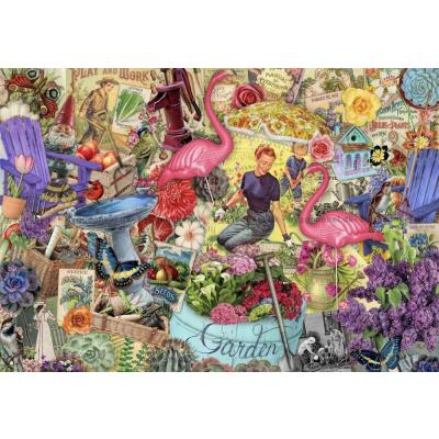 L. Stewart: Blomstrande minnen från trädgården, 1000 bitar