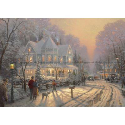 Bild av Kinkade: Julbelysning i vinternatten, 1000 bitar