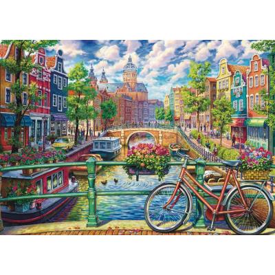Bild av Holland: Kanal i Amsterdam, 1000 bitar