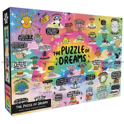Drömmar i regnbågens alla färger, 1000 bitar