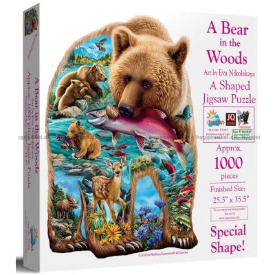 Björnen i skogen - Format motiv, 1000 bitar
