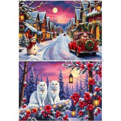 Bild av Julstämning i snön, 2x500 bitar