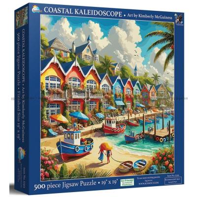 Färgstark kuststad, 500 bitar